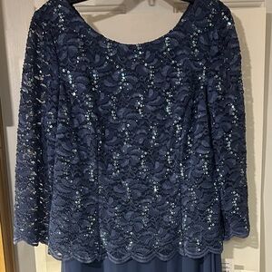 NWT: Alex Evenings Wedgewood Lace Dress Size 16